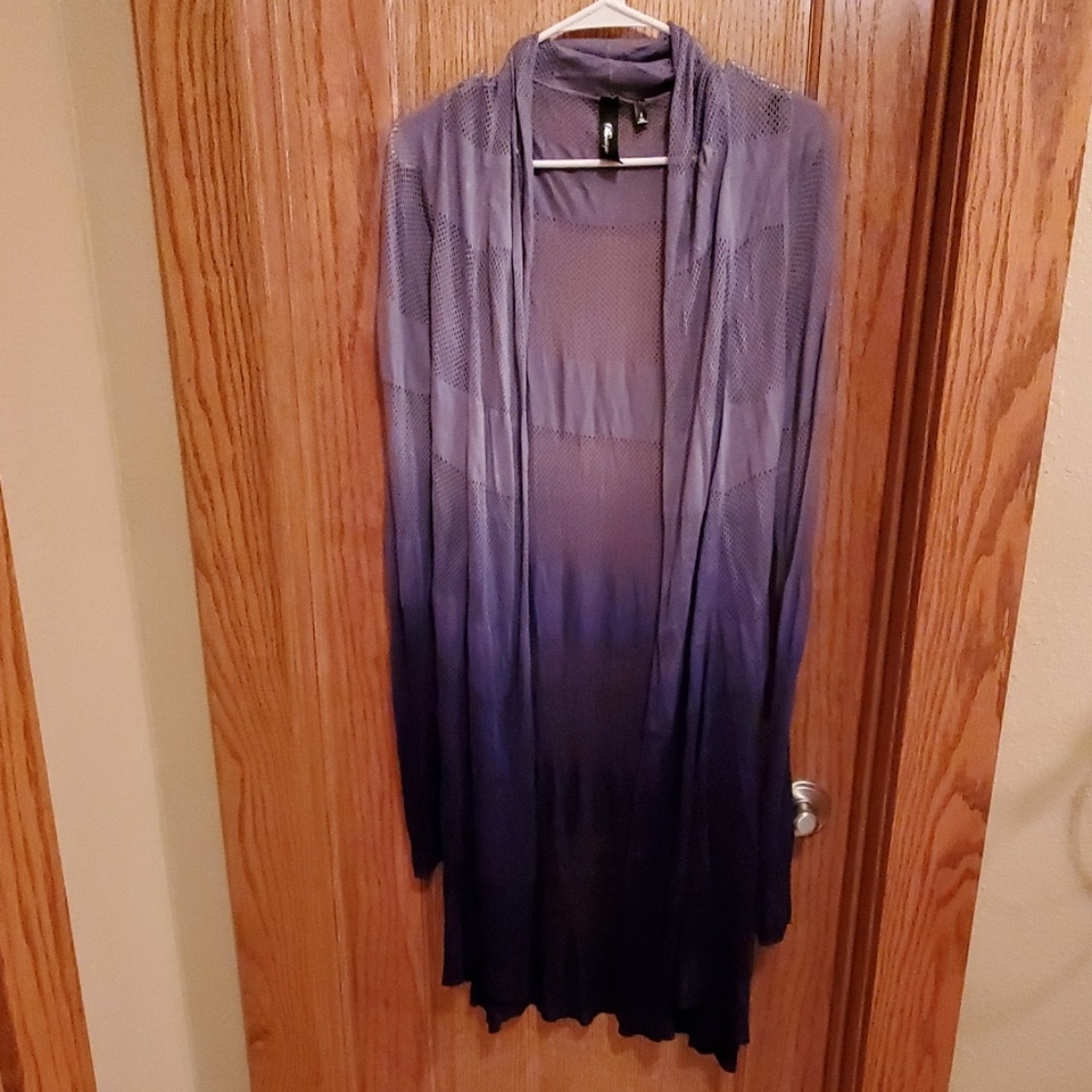 EUC BKE Boutique ombre gray/blue cardigan sz small